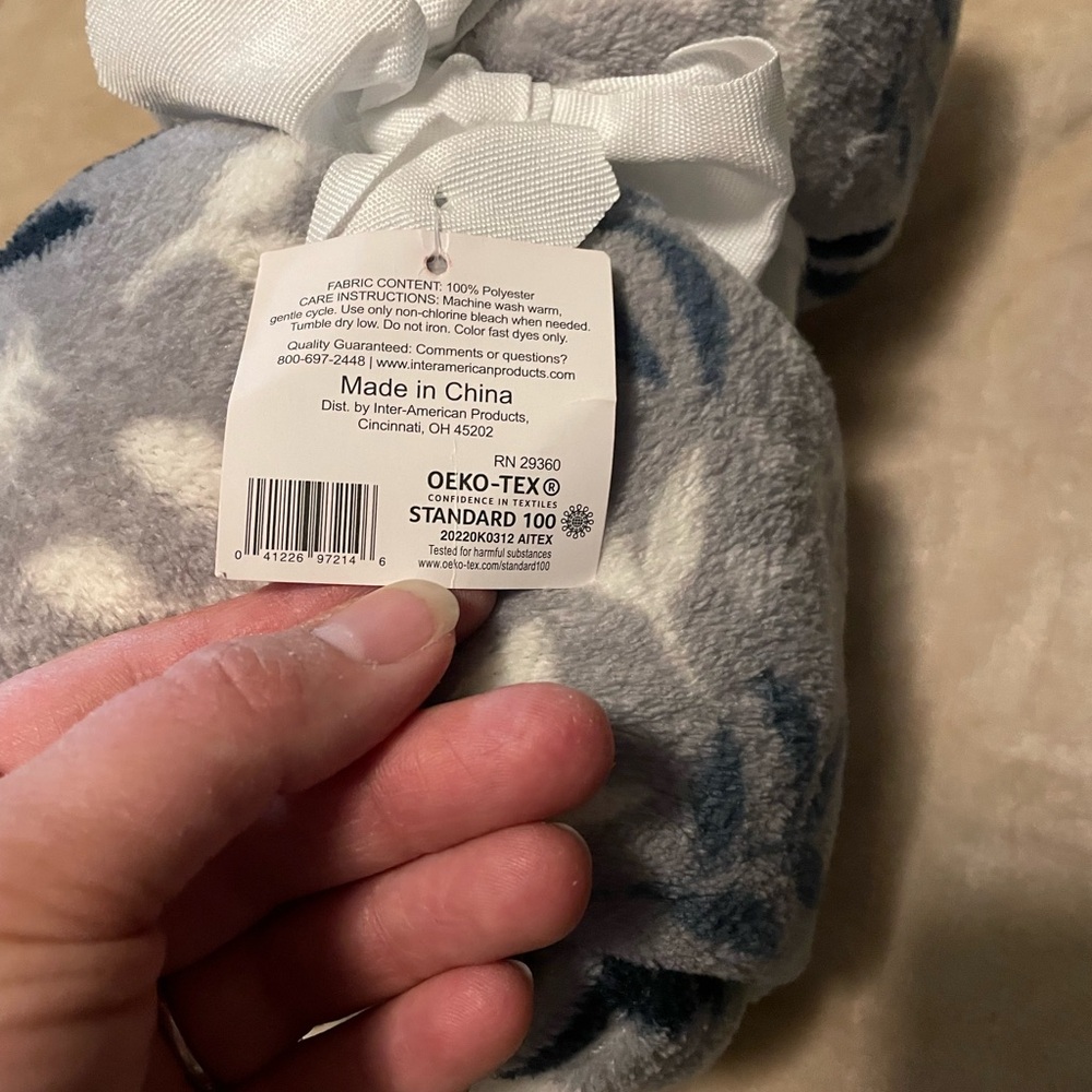SOLD Holiday Home Microplush Throw Blanket - Picture 3 of 3
